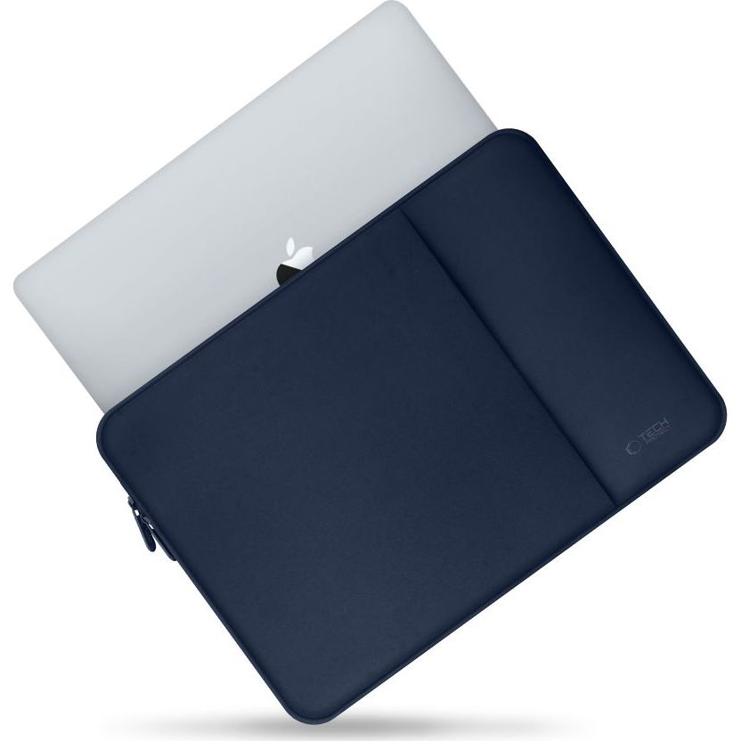 Etui Tech-Protect Neopren do laptopów 15 cali / 16 cali, granatowe.
